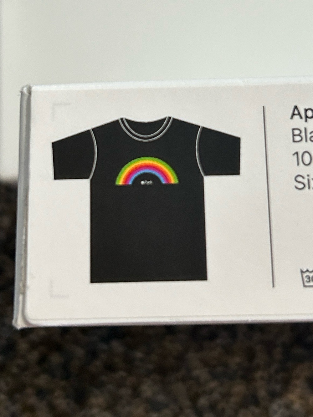 NWT NIB Apple Park toddler 2T rainbow arch t-shirt black cotton tee unisex boys